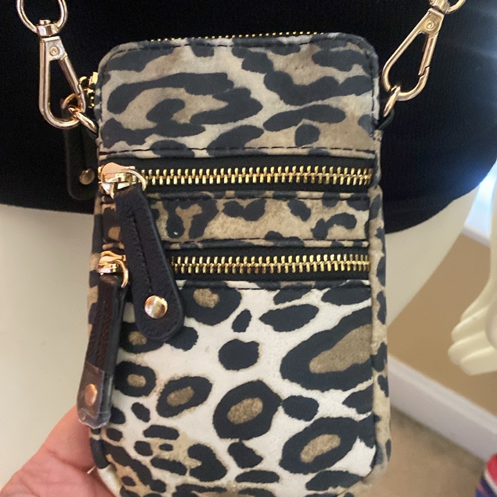 Chico's Leopard Print Small Crossbody Bag